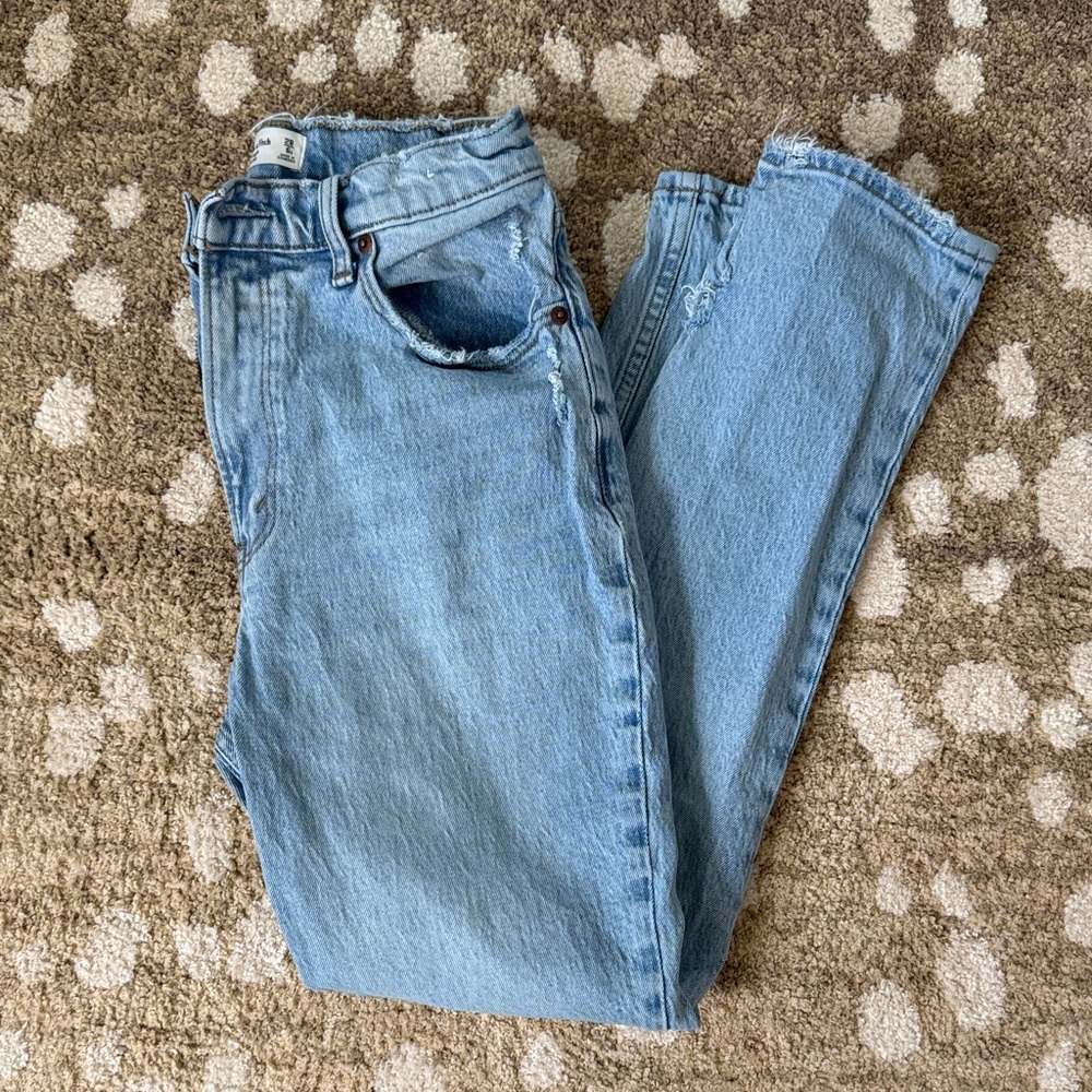 Abercrombie & Fitch Light Blue Straight Leg Jeans